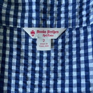 Brooks Brothers Navy and White Gingham Dress